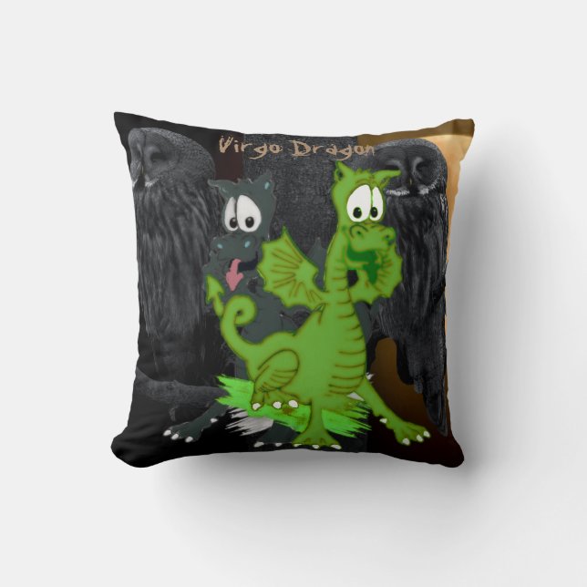 Wisely Dragons™ Virgo Pillow (Front)