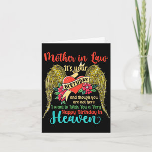 Wish a happy birthday mother in law in heavenWish Card