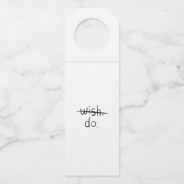 Wish do bottle tag (Front)