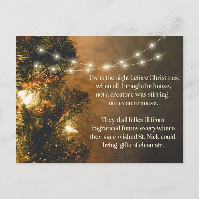 Wish for Clean Air Holiday Postcard (Front)