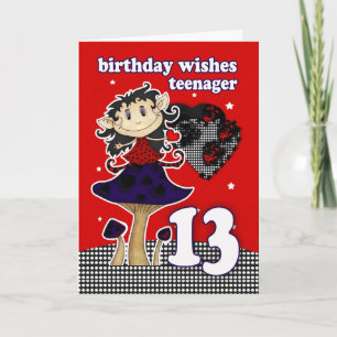wish greeting card for teenager, 13