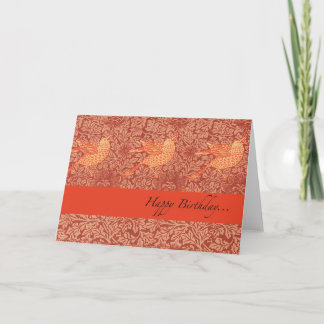 Wish "Happy Birthday" with three singing birds Card