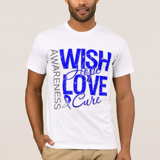 Wish Hope Love Cure ALS T-Shirt (Front)