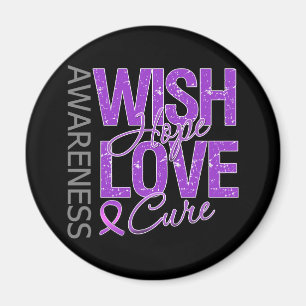 Wish Hope Love Cure Alzheimer's Disease Magnet
