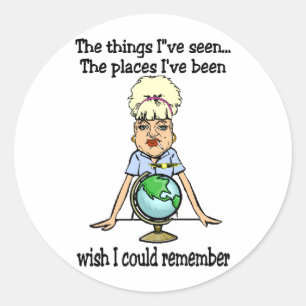 Wish I Could Remember Classic Round Sticker