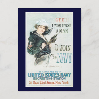 Wish I Were A Man World War 2 Postcard