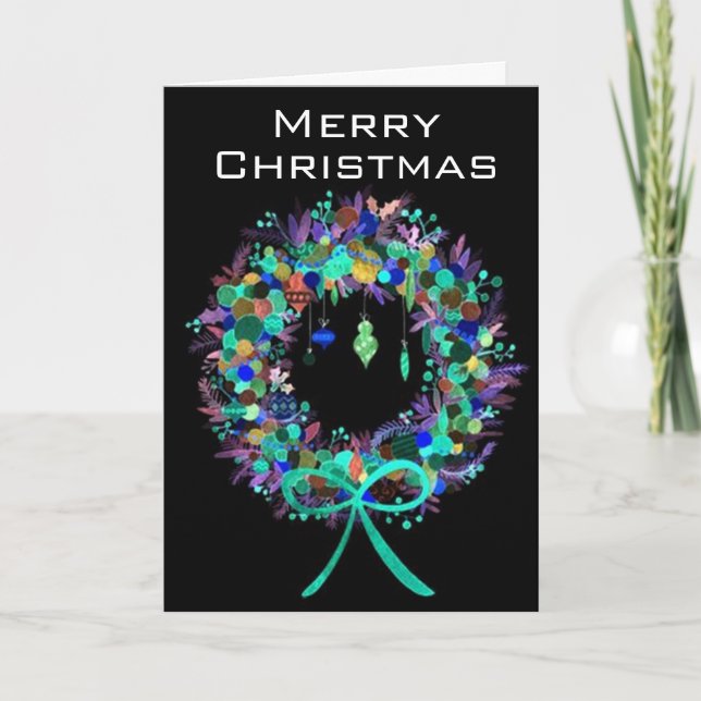 WISH IN PERSON-ACROSS MILES AT CHRISTMAS HOLIDAY CARD (Front)