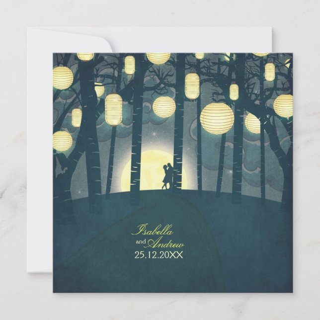 Wish Lanterns Dream Forest Invitation (Front)