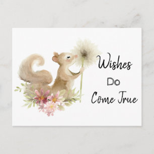 *~* Wish Mouse Dandelion Pregnancy Announcement Postcard