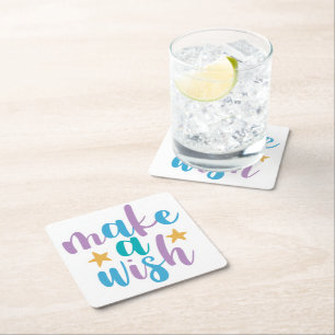 Wish Square Paper Coaster