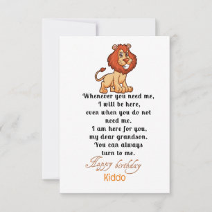 Wish to grand son card