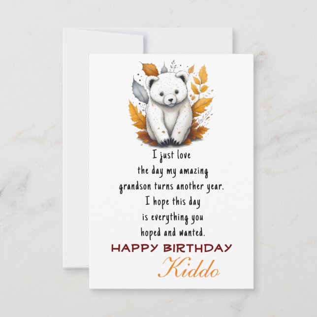 Wish to grand son card (Front)