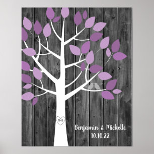 Wish Tree - 25 Leaf Guest Book Alternative Poster