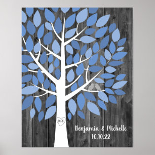 Wish Tree - 75 Leaf Guest Book Alternative Poster