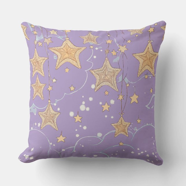 Wish Upon a Star Throw Pillow (20" x 20") (Front)