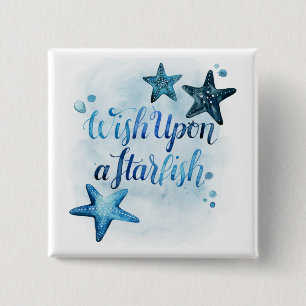 Wish Upon a Starfish 15 Cm Square Badge