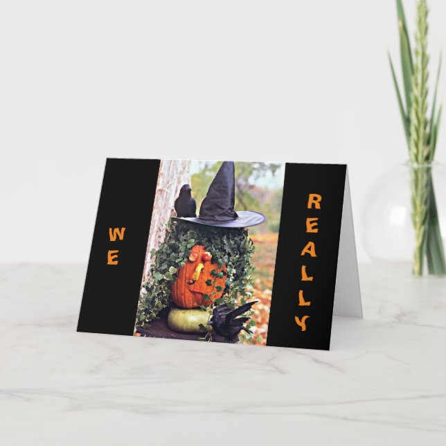 WISH WE COULD SAY THIS "IN PERSON" HALLOWEEN CARD (Front)
