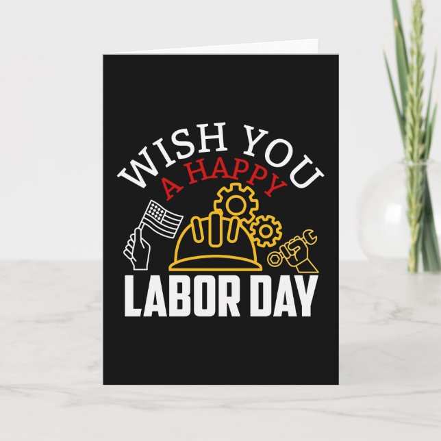 Wish You a Happy Labour Day Card (Front)