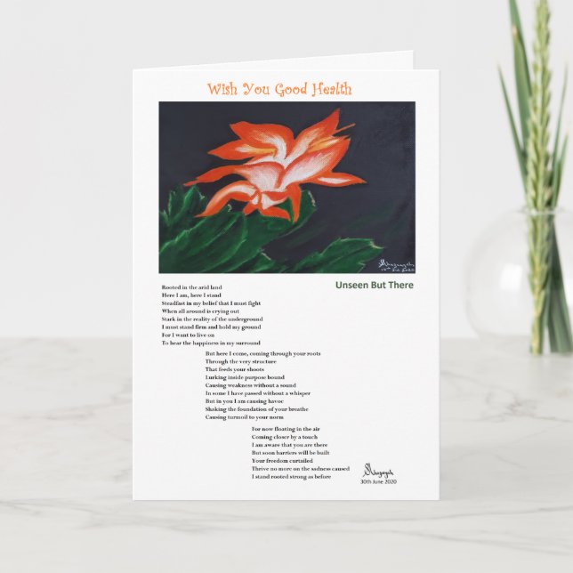 Wish You Good Health From Covid Holiday Card (Front)