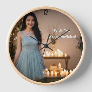 wish you happy birthday clock