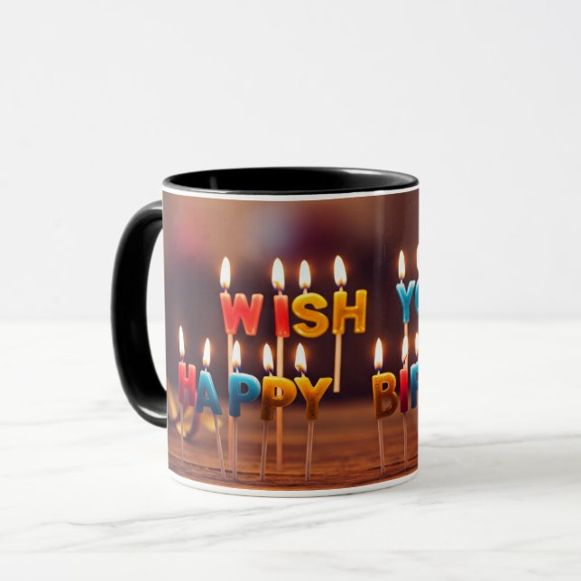 WISH YOU HAPPY BIRTHDAY MUG (Front Left)