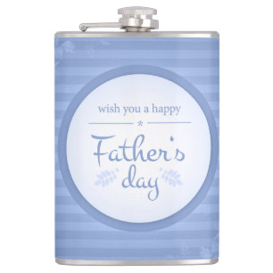 wish you happy fathers day hip flask