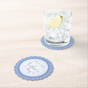 wish you happy fathers day paper coaster