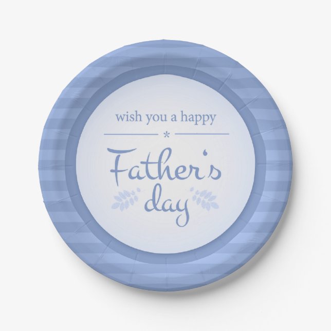 wish you happy fathers day paper plate (Front)
