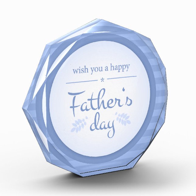 Wish you happy fathers day text blue photo block (Left)