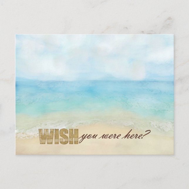 Wish you here, beach postcard (Front)