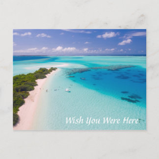 Wish you were here beach postcard