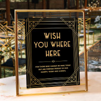 Wish You Were Here Black Gold Memorial Wedding