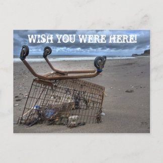 Wish you were here funny postcard