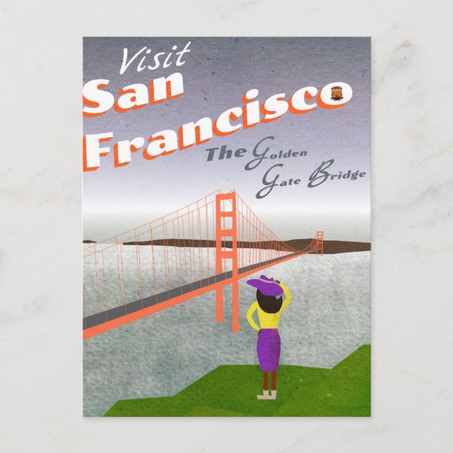 "Wish You Were Here" Golden Gate Bridge Postcard (Front)