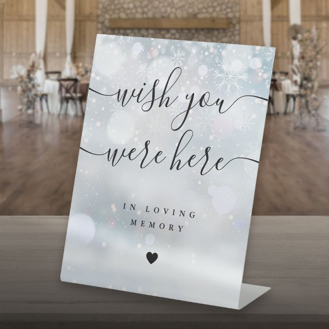 Wish You Were Here In Loving Memory Winter Pedestal Sign (Wish You Were Here In Loving Memory Winter Pedestal Sign)