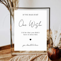 Wish You Were Here Minimalist Wedding Memorial