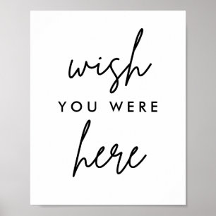 Wish You Were Here Modern Wedding Memorial Sign
