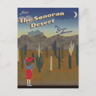 "Wish You Were Here" Sonoran Desert Postcard