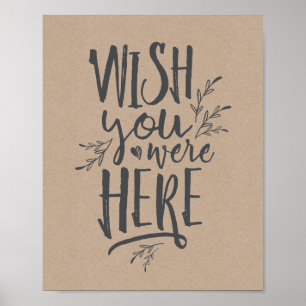 Wish you were here Wedding Memorial Table Sign bk