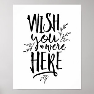 Wish you were here Wedding Memorial Table Sign bk