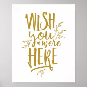 Wish you were here Wedding Memorial Table Sign GD