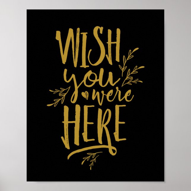 Wish you were here Wedding Memorial Table Sign GD (Front)