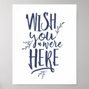 Wish you were here Wedding Memorial Table Sign NAV