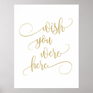 wish you were here wedding memorial table sign v4