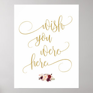 wish you were here wedding memorial table sign v5
