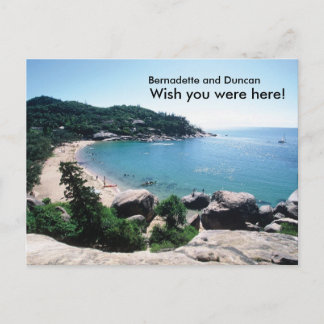 Wish you were here Wedding Postcard