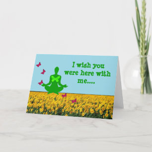Wish you were here - Yoga Greeting Cards