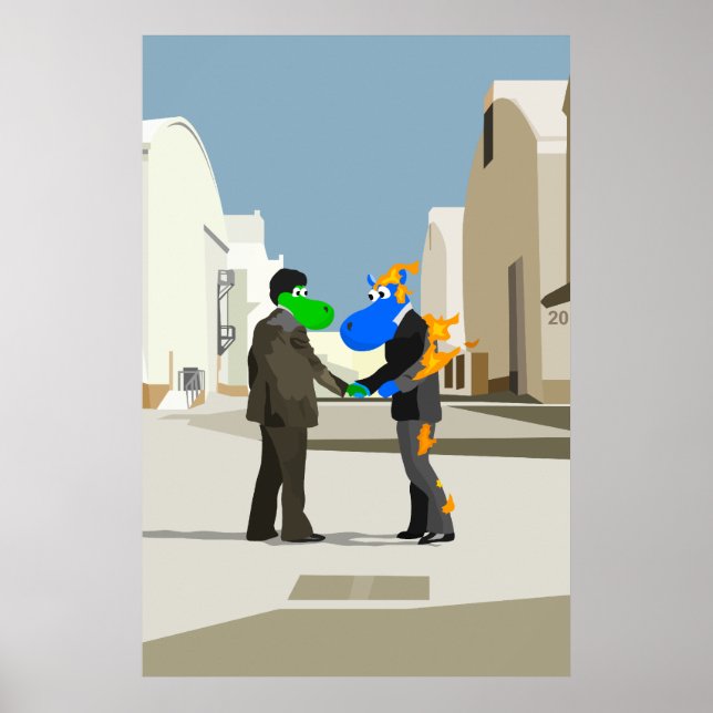 Wish You Were Hippo Poster (Front)