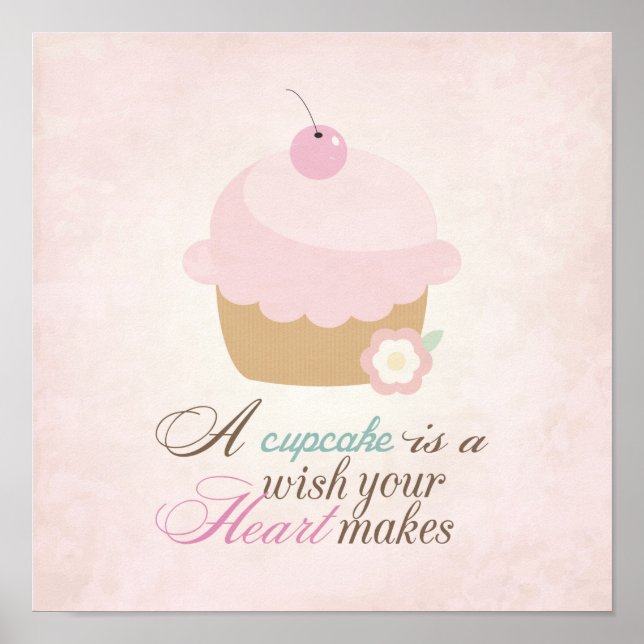 Wish your heart makes - Cupcake Poster (Front)