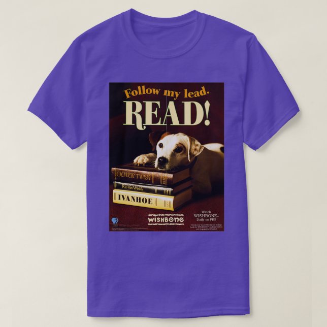 Wishbone dog READ  T-Shirt (Design Front)